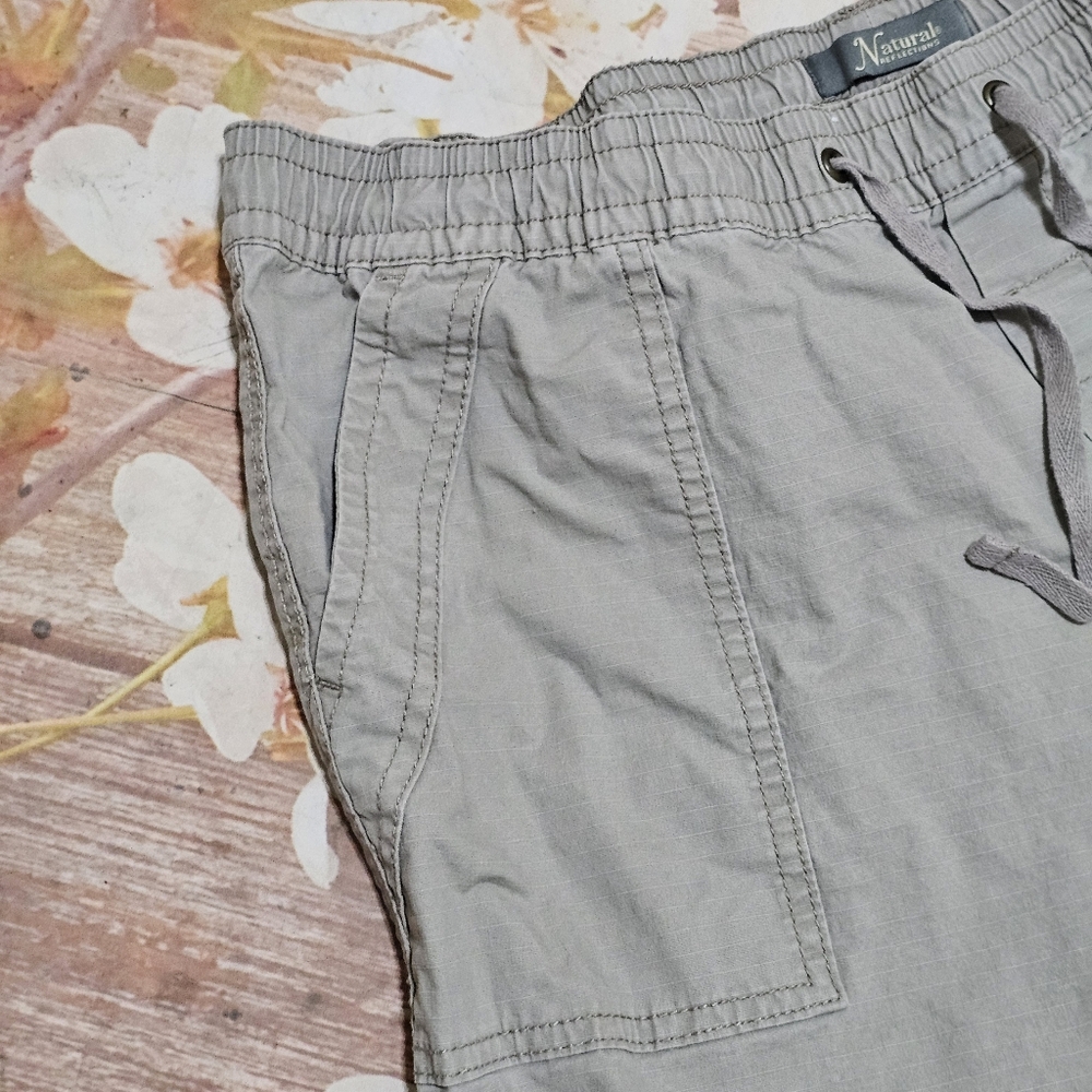 Natural Reflections Light Gray Drawstring Shorts - image 2